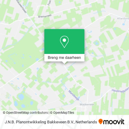 J.N.B. Planontwikkeling Bakkeveen B.V. kaart