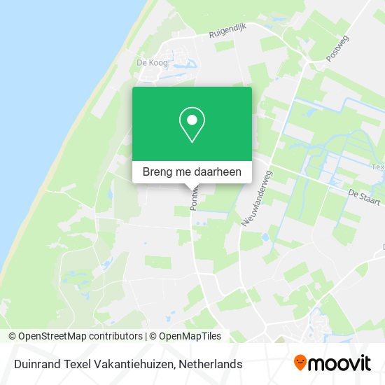 Duinrand Texel Vakantiehuizen kaart