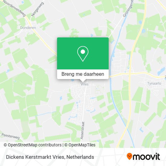 Dickens Kerstmarkt Vries kaart