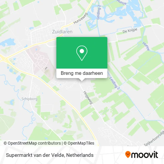Supermarkt van der Velde kaart