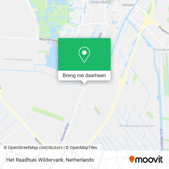 Het Raadhuis Wildervank kaart