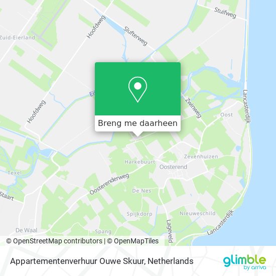 Appartementenverhuur Ouwe Skuur kaart