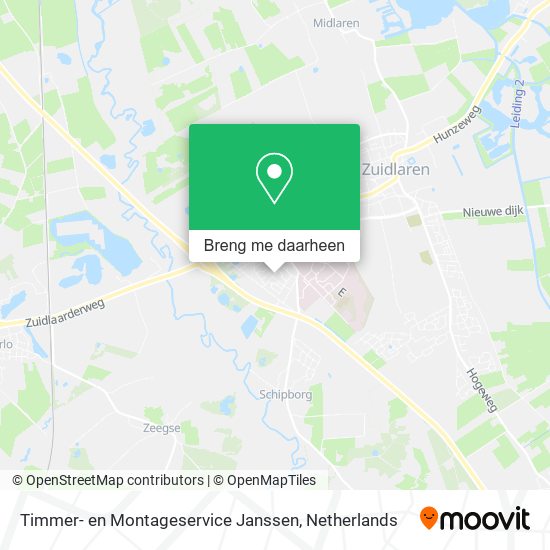 Timmer- en Montageservice Janssen kaart