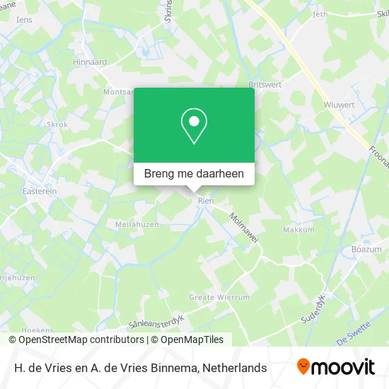 H. de Vries en A. de Vries Binnema kaart