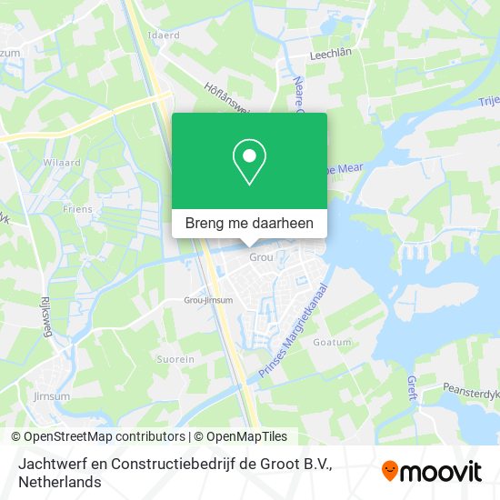 Jachtwerf en Constructiebedrijf de Groot B.V. kaart