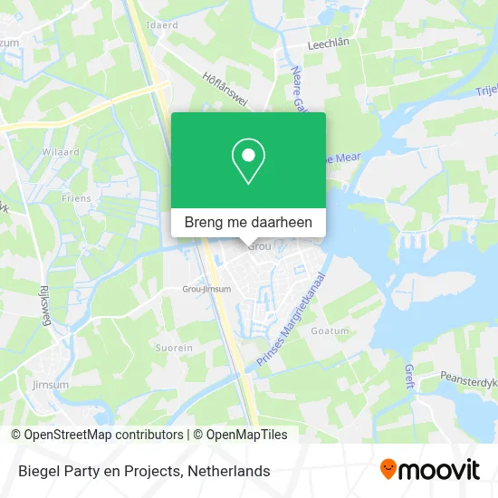 Biegel Party en Projects kaart