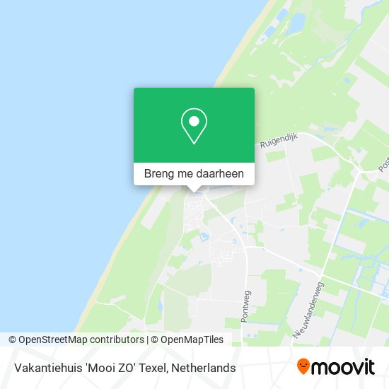 Vakantiehuis 'Mooi ZO' Texel kaart