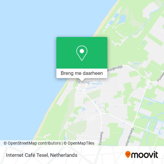 Internet Café Texel kaart