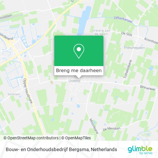 Bouw- en Onderhoudsbedrijf Bergsma kaart