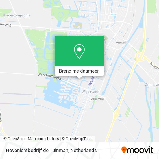 Hoveniersbedrijf de Tuinman kaart