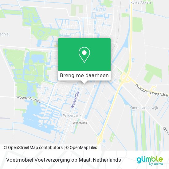 Voetmobiel Voetverzorging op Maat kaart