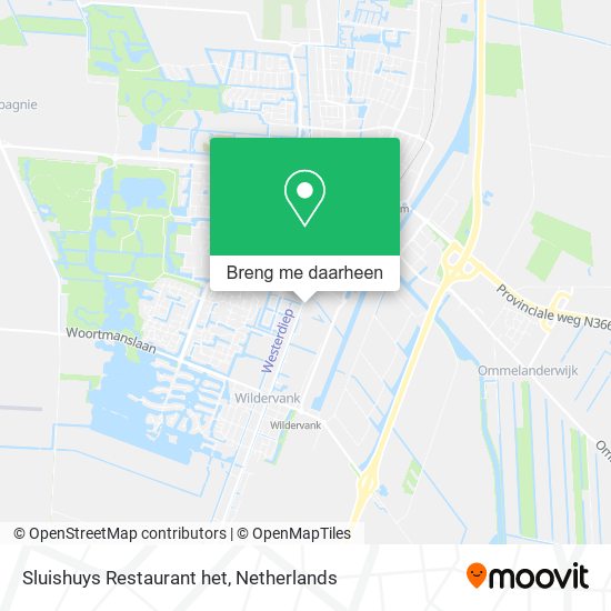 Sluishuys Restaurant het kaart