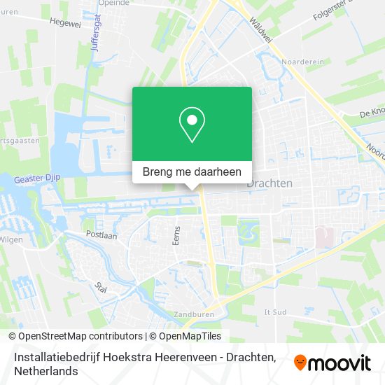 Installatiebedrijf Hoekstra Heerenveen - Drachten kaart