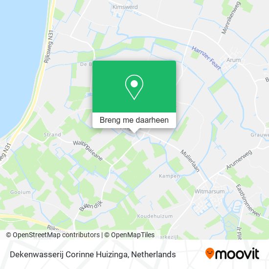 Dekenwasserij Corinne Huizinga kaart