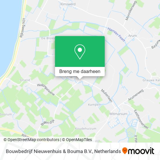 Bouwbedrijf Nieuwenhuis & Bouma B.V. kaart