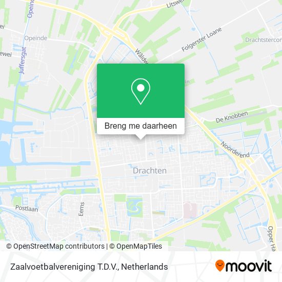 Zaalvoetbalvereniging T.D.V. kaart