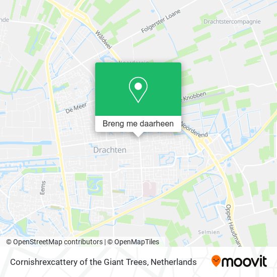 Cornishrexcattery of the Giant Trees kaart