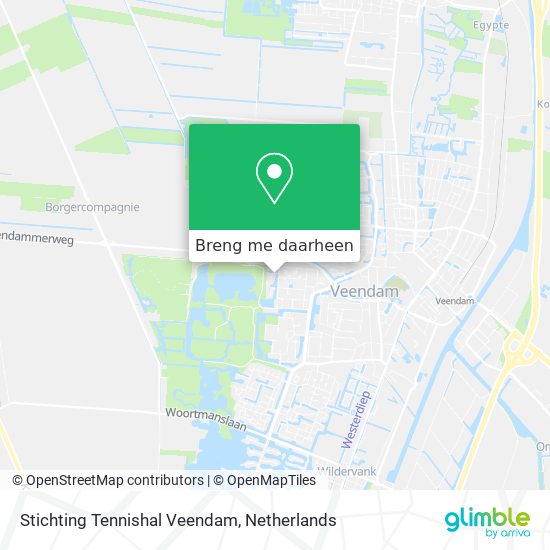 Stichting Tennishal Veendam kaart