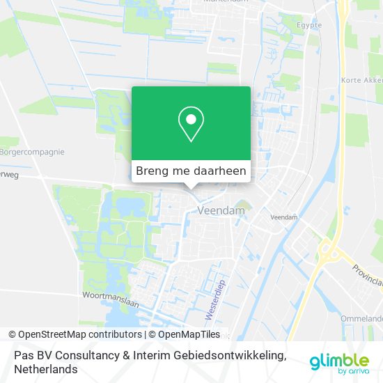 Pas BV Consultancy & Interim Gebiedsontwikkeling kaart