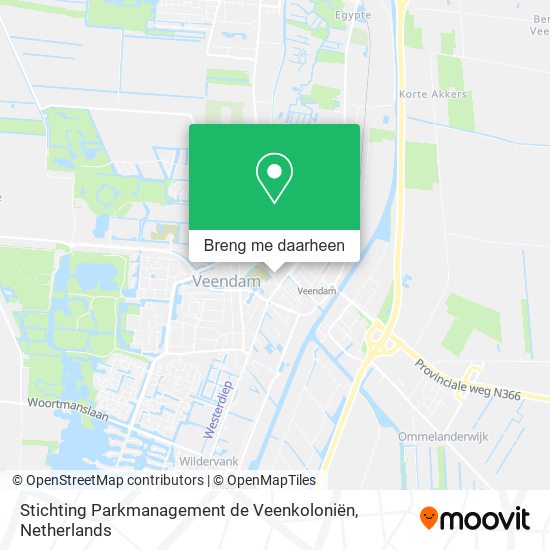 Stichting Parkmanagement de Veenkoloniën kaart