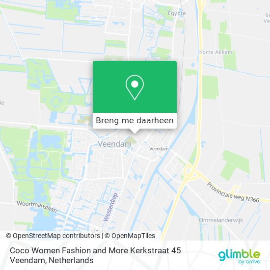 Coco Women Fashion and More Kerkstraat 45 Veendam kaart