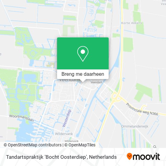 Tandartspraktijk 'Bocht Oosterdiep' kaart