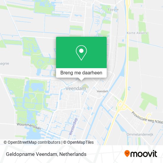 Geldopname Veendam kaart