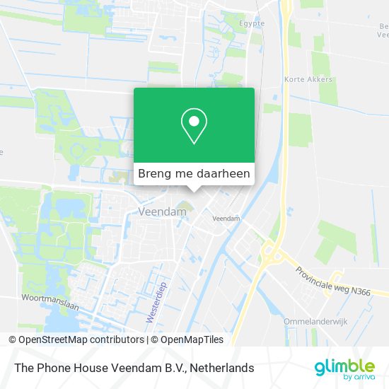 The Phone House Veendam B.V. kaart