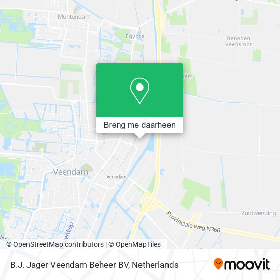 B.J. Jager Veendam Beheer BV kaart