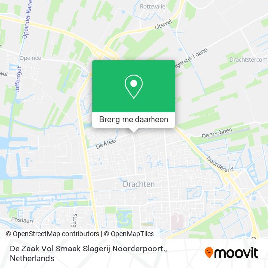 De Zaak Vol Smaak Slagerij Noorderpoort. kaart