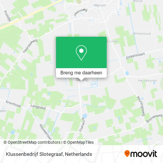 Klussenbedrijf Slotegraaf kaart