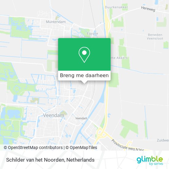 Schilder van het Noorden kaart