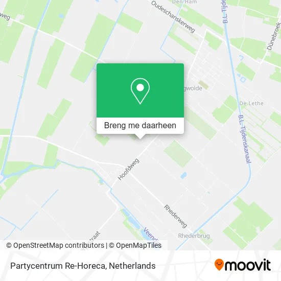 Partycentrum Re-Horeca kaart