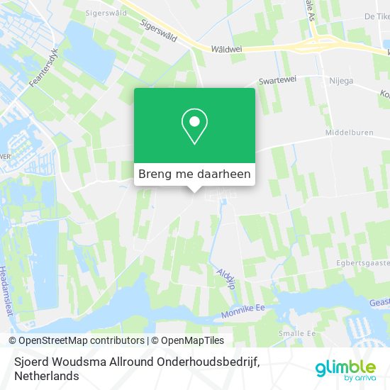 Sjoerd Woudsma Allround Onderhoudsbedrijf kaart