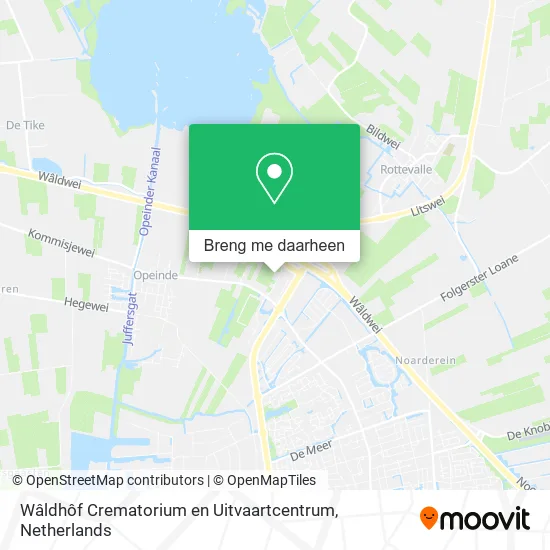 Wâldhôf Crematorium en Uitvaartcentrum kaart