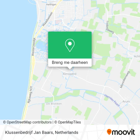 Klussenbedrijf Jan Baars kaart