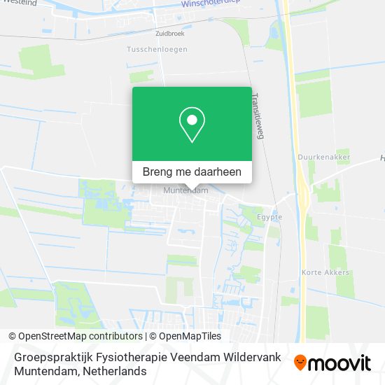 Groepspraktijk Fysiotherapie Veendam Wildervank Muntendam kaart
