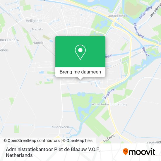 Administratiekantoor Piet de Blaauw V.O.F. kaart