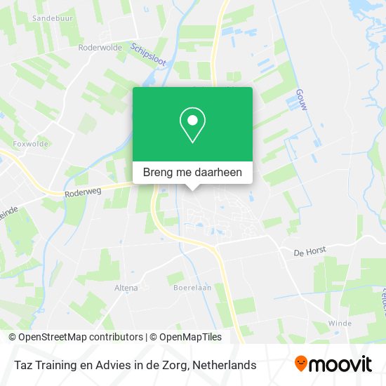 Taz Training en Advies in de Zorg kaart