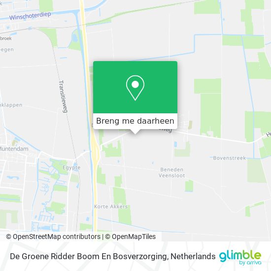 De Groene Ridder Boom En Bosverzorging kaart