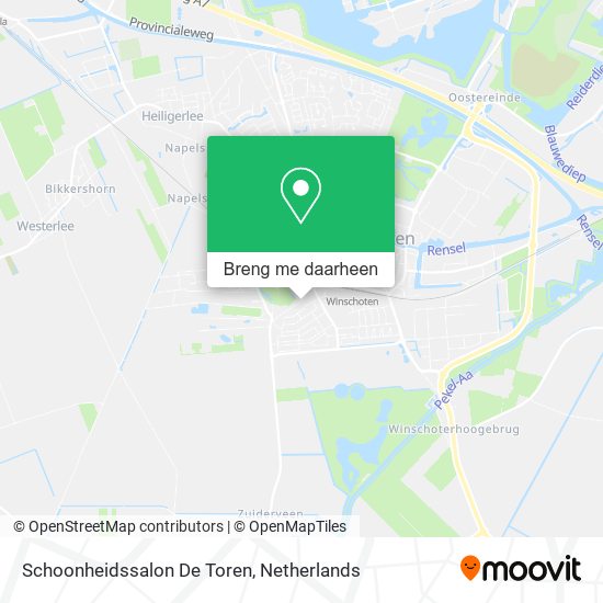 Schoonheidssalon De Toren kaart