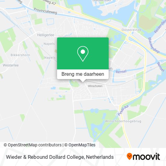 Wieder & Rebound Dollard College kaart