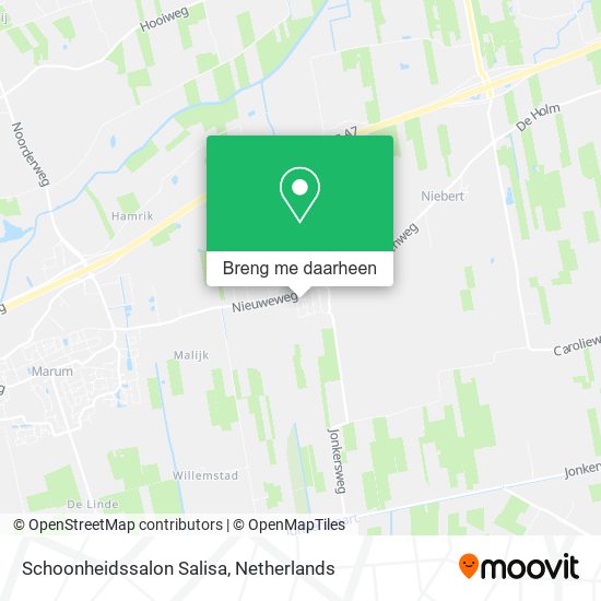 Schoonheidssalon Salisa kaart