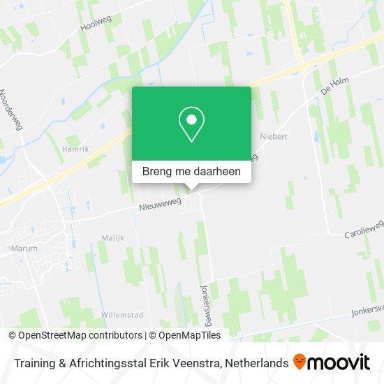 Training & Africhtingsstal Erik Veenstra kaart