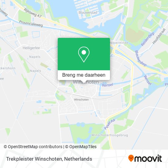 Trekpleister Winschoten kaart