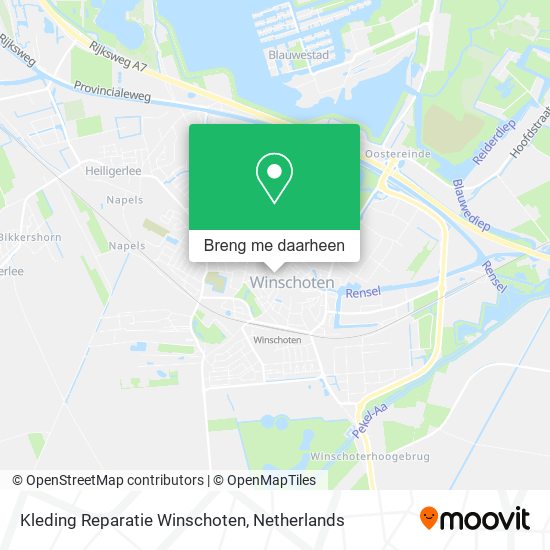 Kleding Reparatie Winschoten kaart