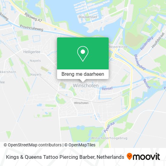 Kings & Queens Tattoo Piercing Barber kaart