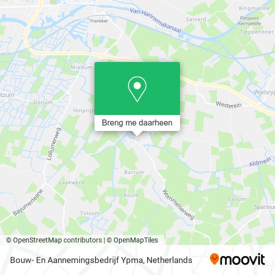 Bouw- En Aannemingsbedrijf Ypma kaart