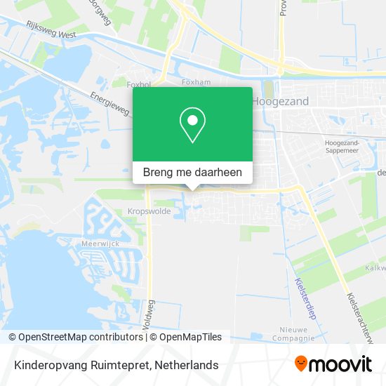 Kinderopvang Ruimtepret kaart