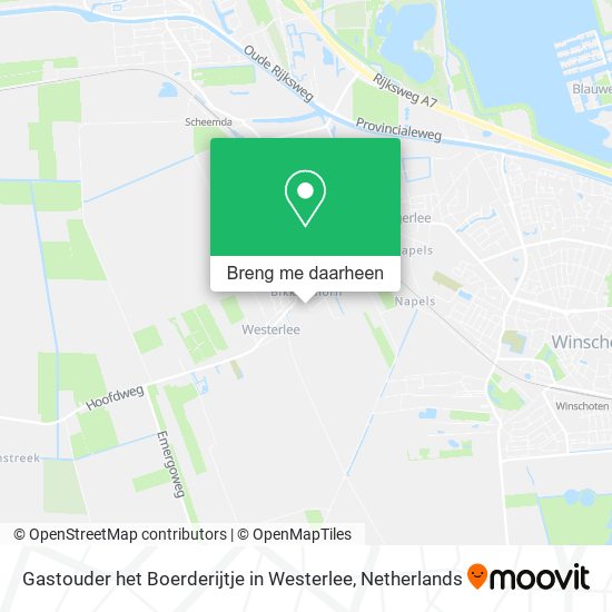 Gastouder het Boerderijtje in Westerlee kaart